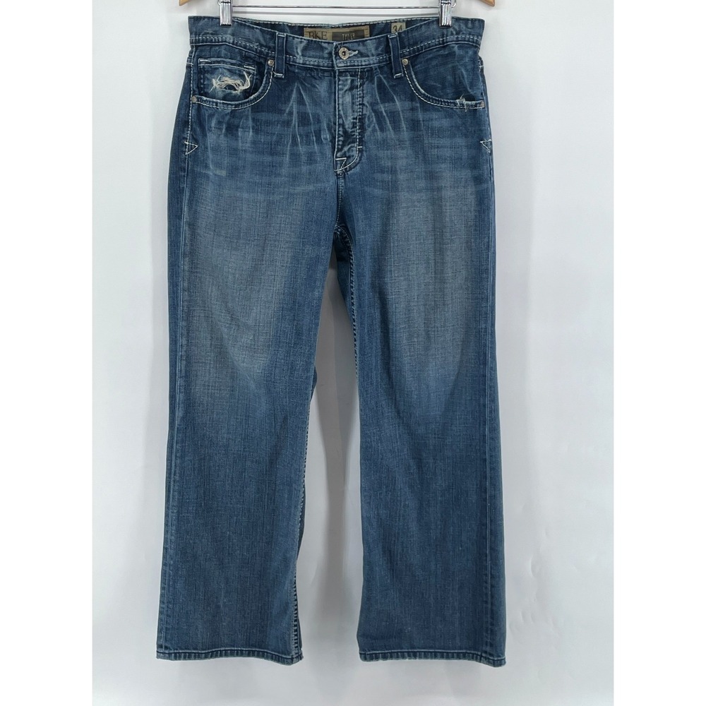 BKE Buckle Tyler Jeans Mens 34x29‎ Y2K Straight 10" Wide Leg Baggy Distressed